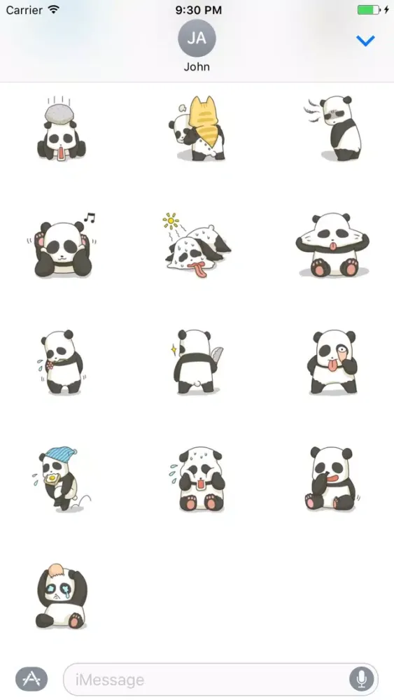 Cute Panda Sticker スクリーンショット