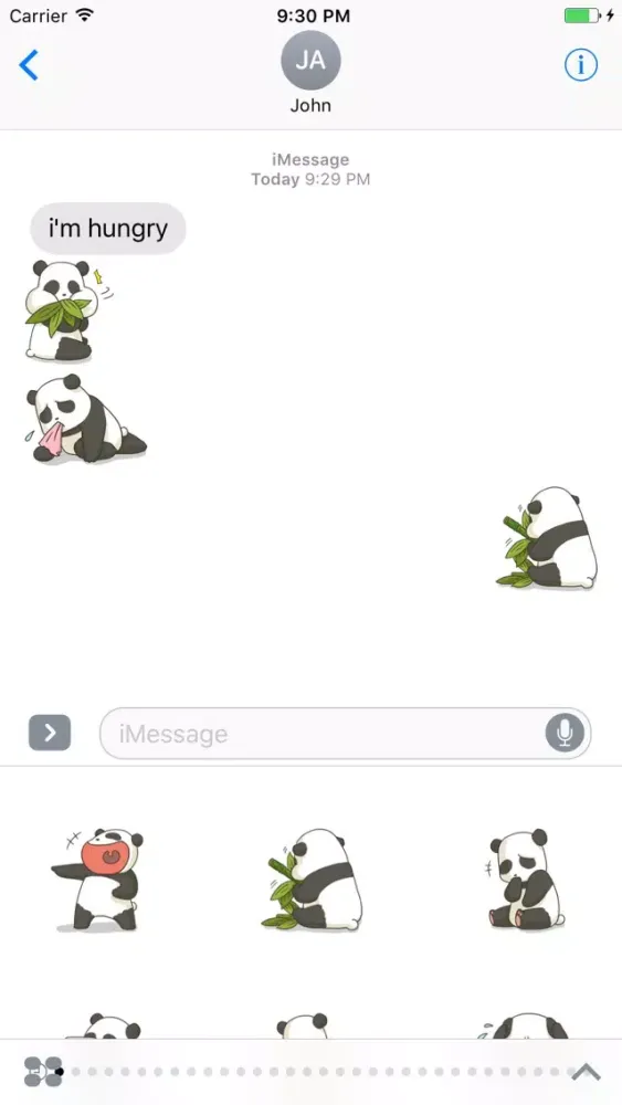 Cute Panda Sticker スクリーンショット