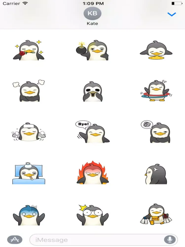 ภาพหน้าจอของ Penguin Cute Sticker iPad 