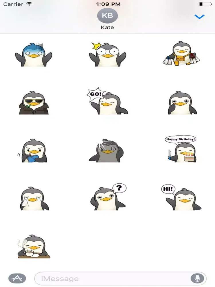 ภาพหน้าจอของ Penguin Cute Sticker iPad 