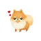 Cute Pom Dog Sticker