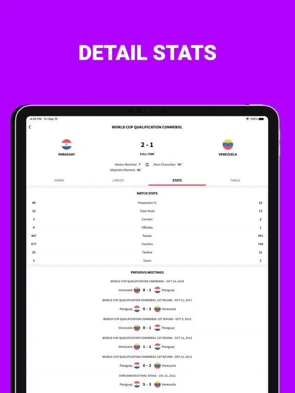 Capturas de pantalla de Live Score - Football Scores iPad 