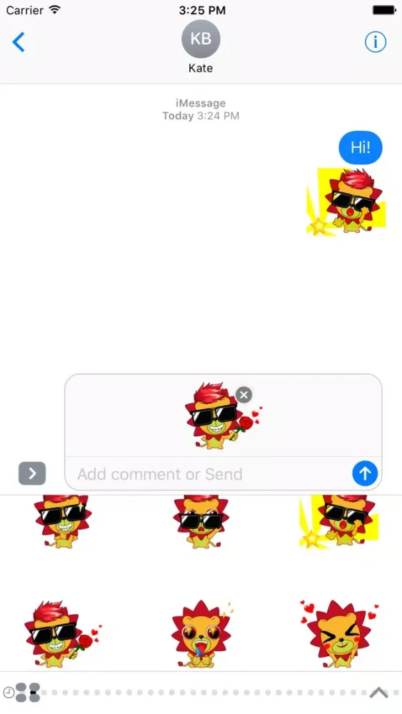 Скриншоты Lion Sticker