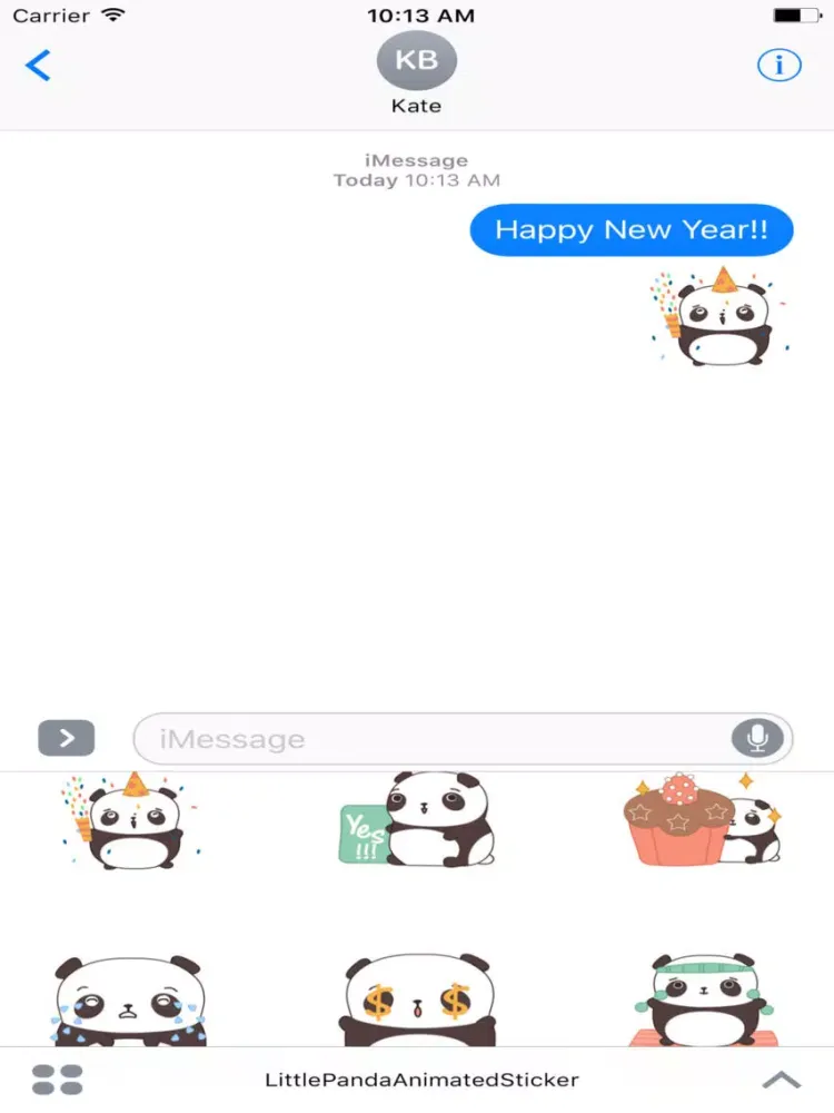 Little Panda Animated Sticker iPad 應用截圖