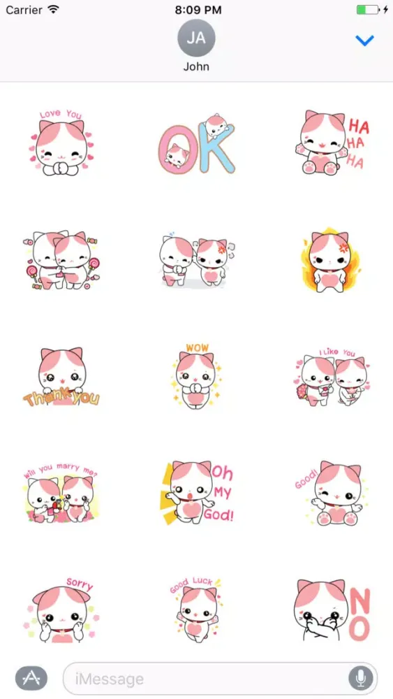 Скриншоты Lovely Kitten Sticker