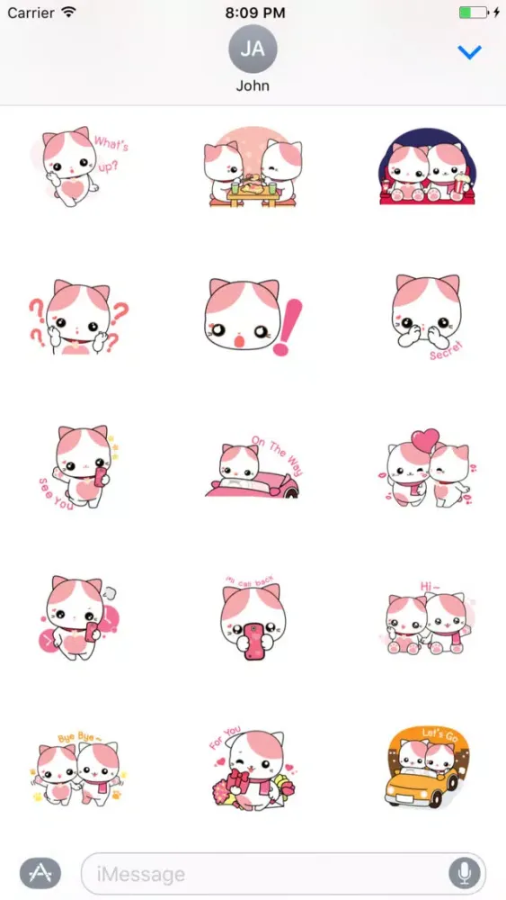 Скриншоты Lovely Kitten Sticker