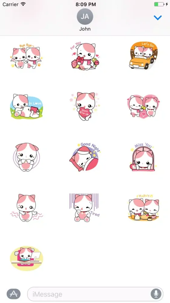 Скриншоты Lovely Kitten Sticker