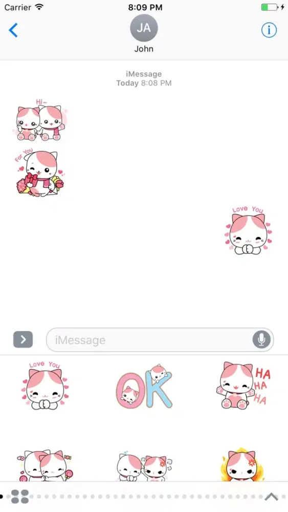 Скриншоты Lovely Kitten Sticker
