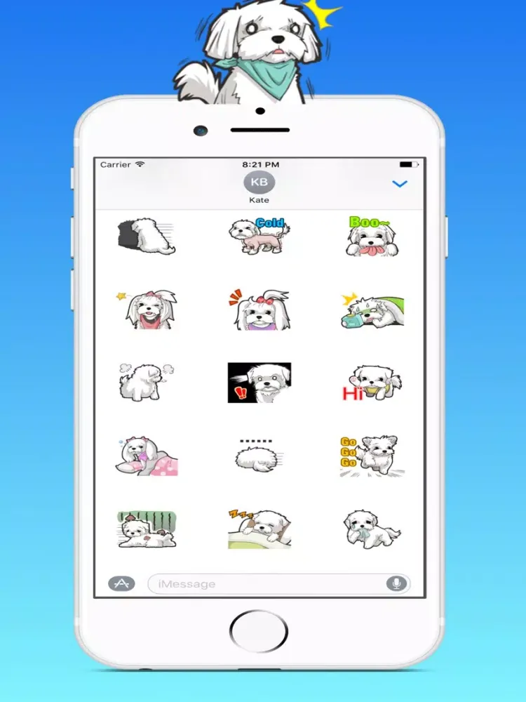 Maltese Dog Sticker iPad  سکرین شاٹس