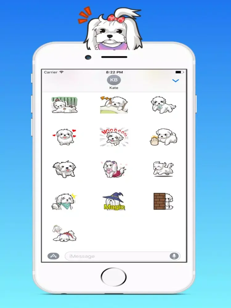 Maltese Dog Sticker iPad  سکرین شاٹس