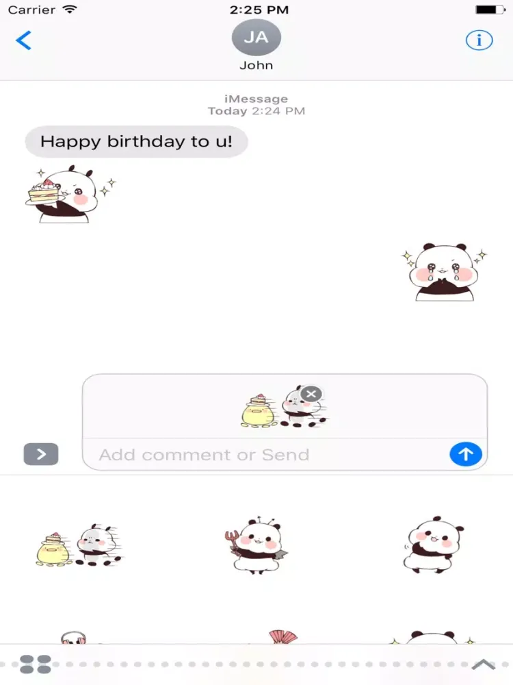 Ảnh chụp màn hình của Panda And Friend Sticker iPad 