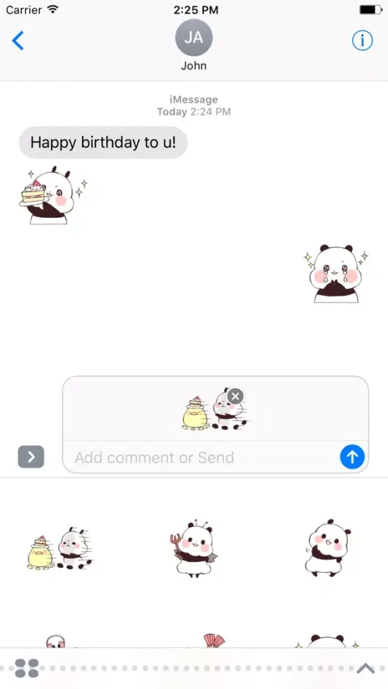 Ảnh chụp màn hình của Panda And Friend Sticker
