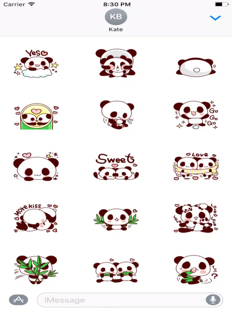 Panda Lover Sticker iPad  Screenshots