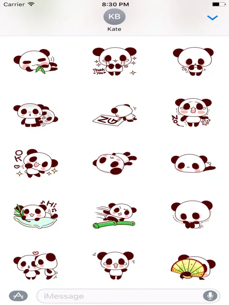 Panda Lover Sticker iPad  Screenshots