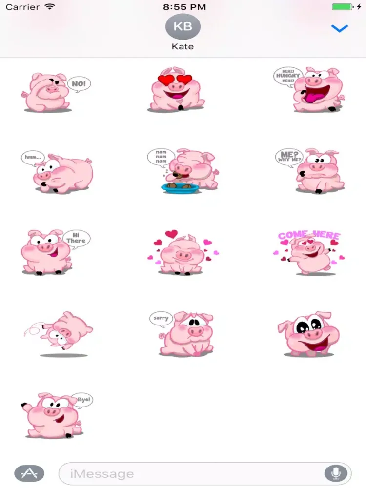 Zrzuty ekranu Piggy Sticker iPad 