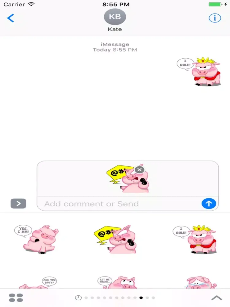 Zrzuty ekranu Piggy Sticker iPad 
