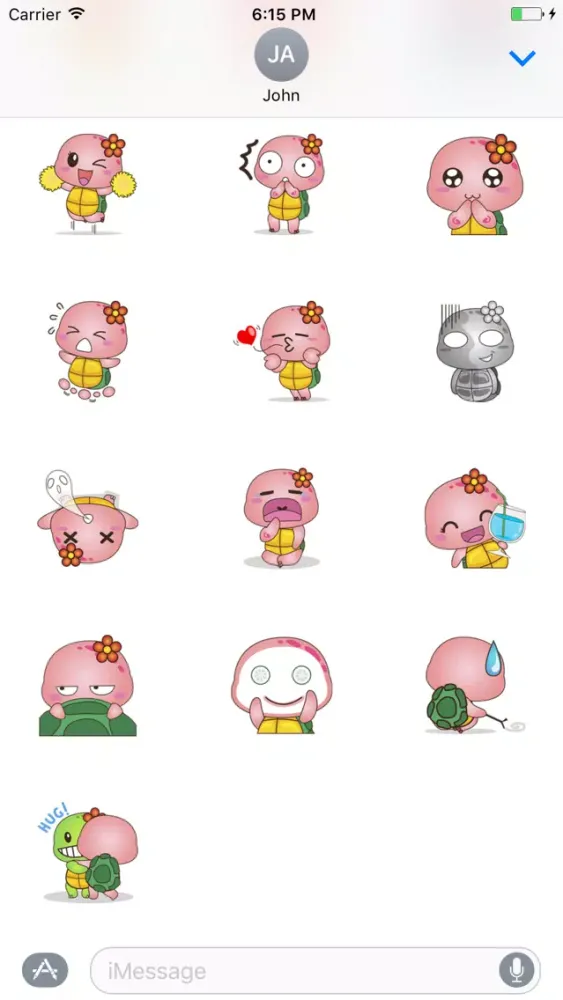 تصاویر Pika Pink Turtle Sticker
