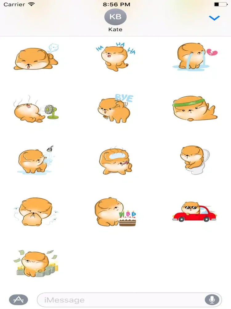 Ảnh chụp màn hình của Puppy Pom Dog Sticker iPad 