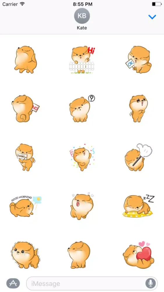 Ảnh chụp màn hình của Puppy Pom Dog Sticker