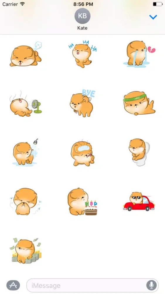 Ảnh chụp màn hình của Puppy Pom Dog Sticker