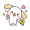 Cute Rabbit And Frog Sticker