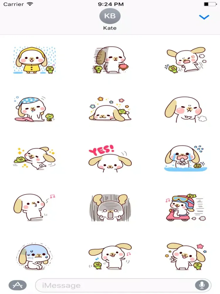 Screenshot di Cute Rabbit And Frog Sticker iPad 