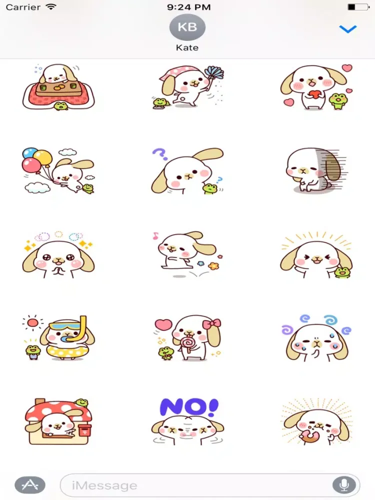 Screenshot di Cute Rabbit And Frog Sticker iPad 