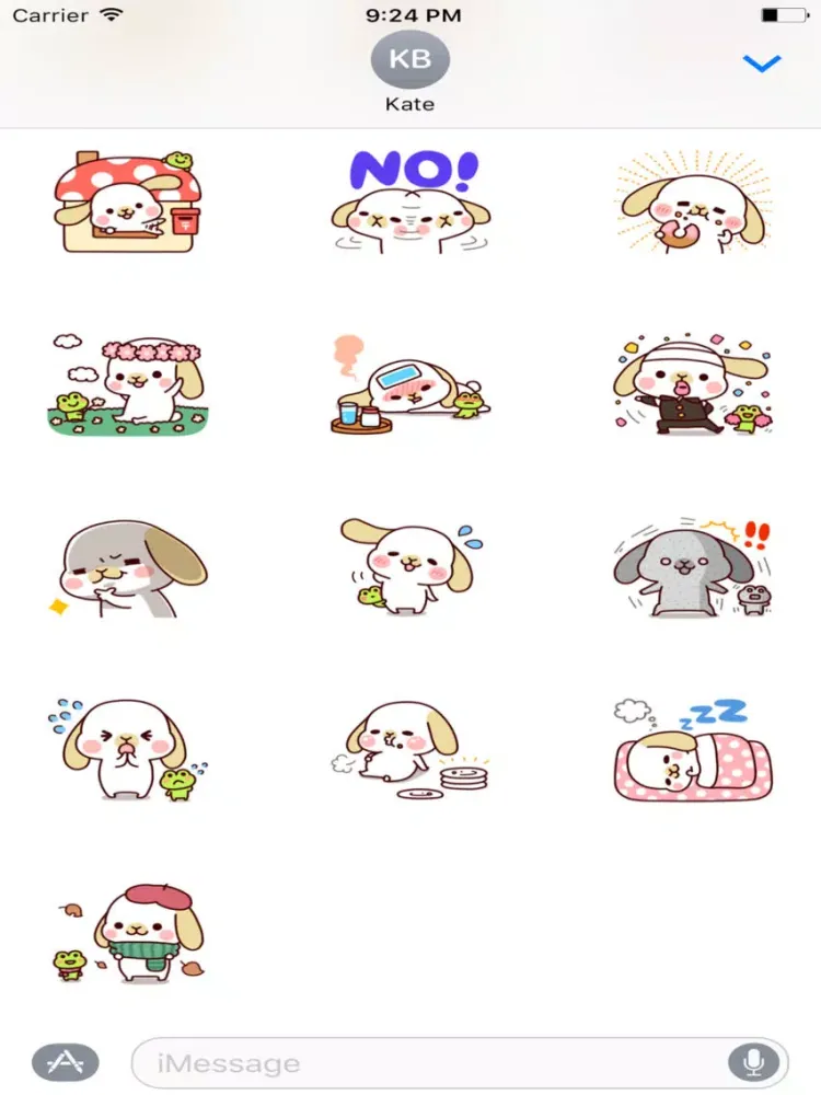 Screenshot di Cute Rabbit And Frog Sticker iPad 