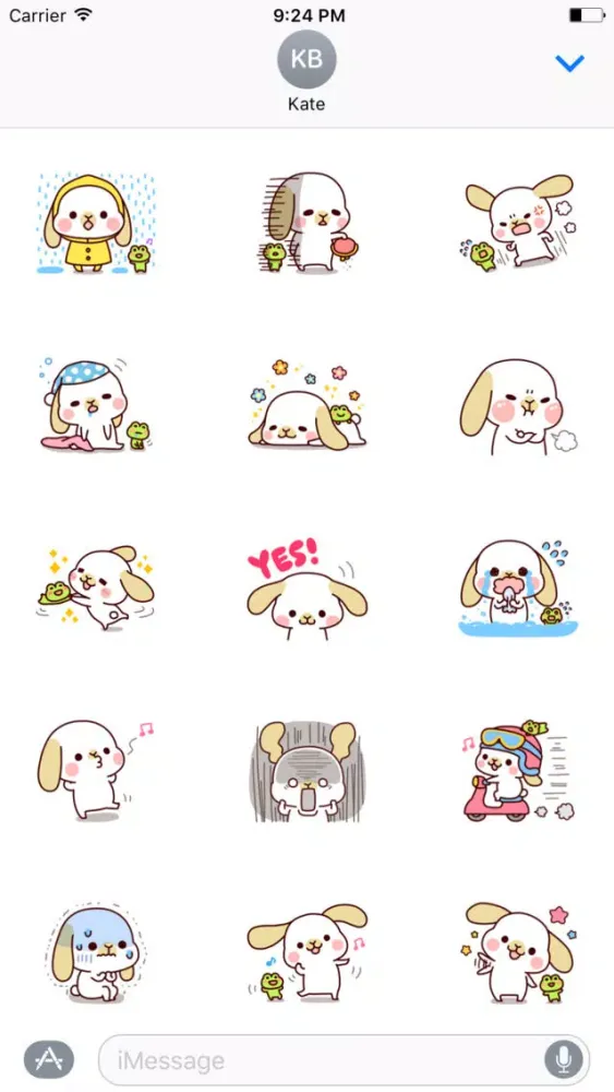 Screenshot di Cute Rabbit And Frog Sticker