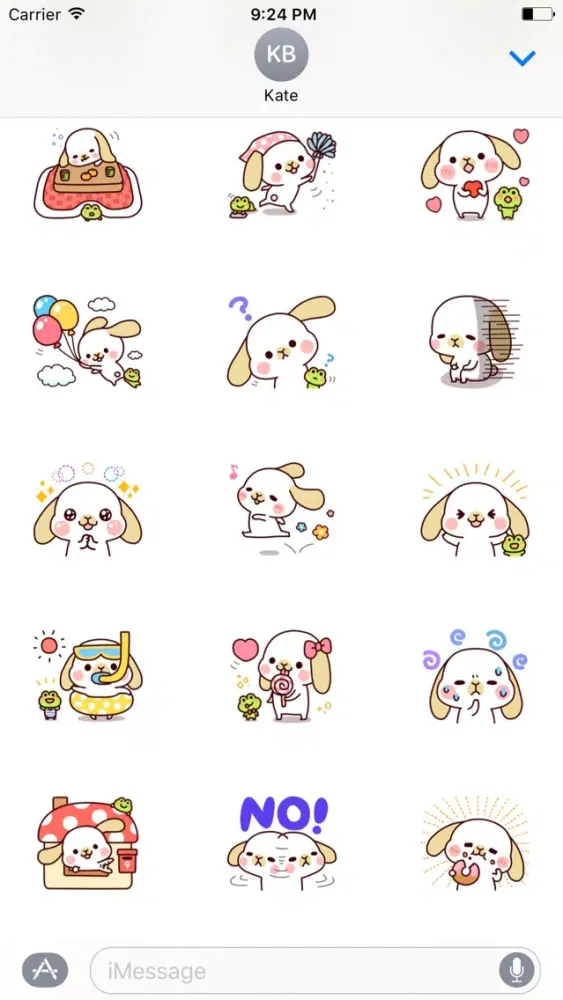 Screenshot di Cute Rabbit And Frog Sticker