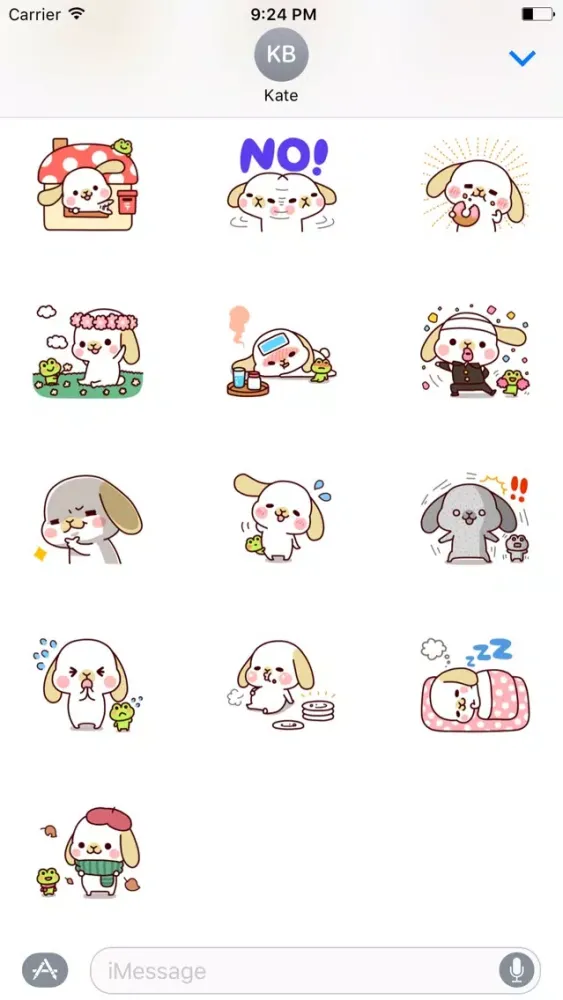 Screenshot di Cute Rabbit And Frog Sticker