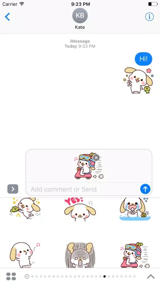 Screenshot di Cute Rabbit And Frog Sticker