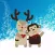 Reindeer And Monkey Aminated Sticker