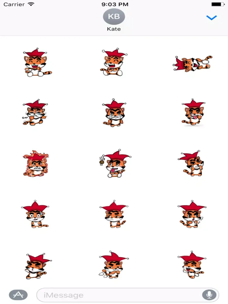 Tiger Clown Sticker iPad 应用截图