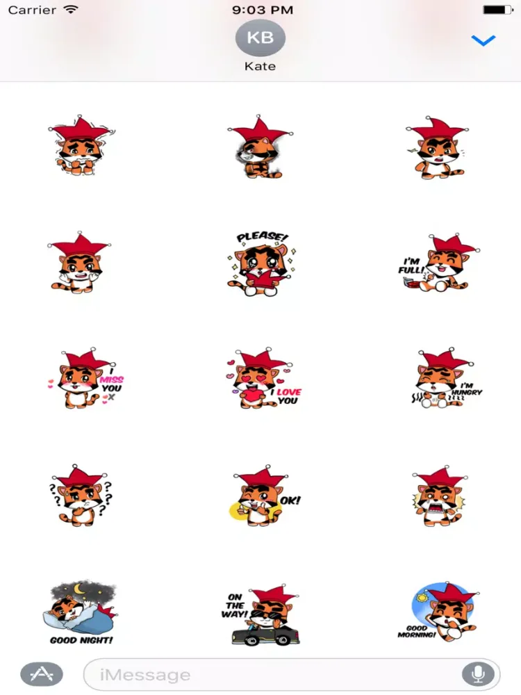 Tiger Clown Sticker iPad 应用截图