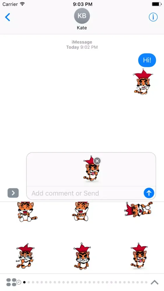 Tiger Clown Sticker应用截图