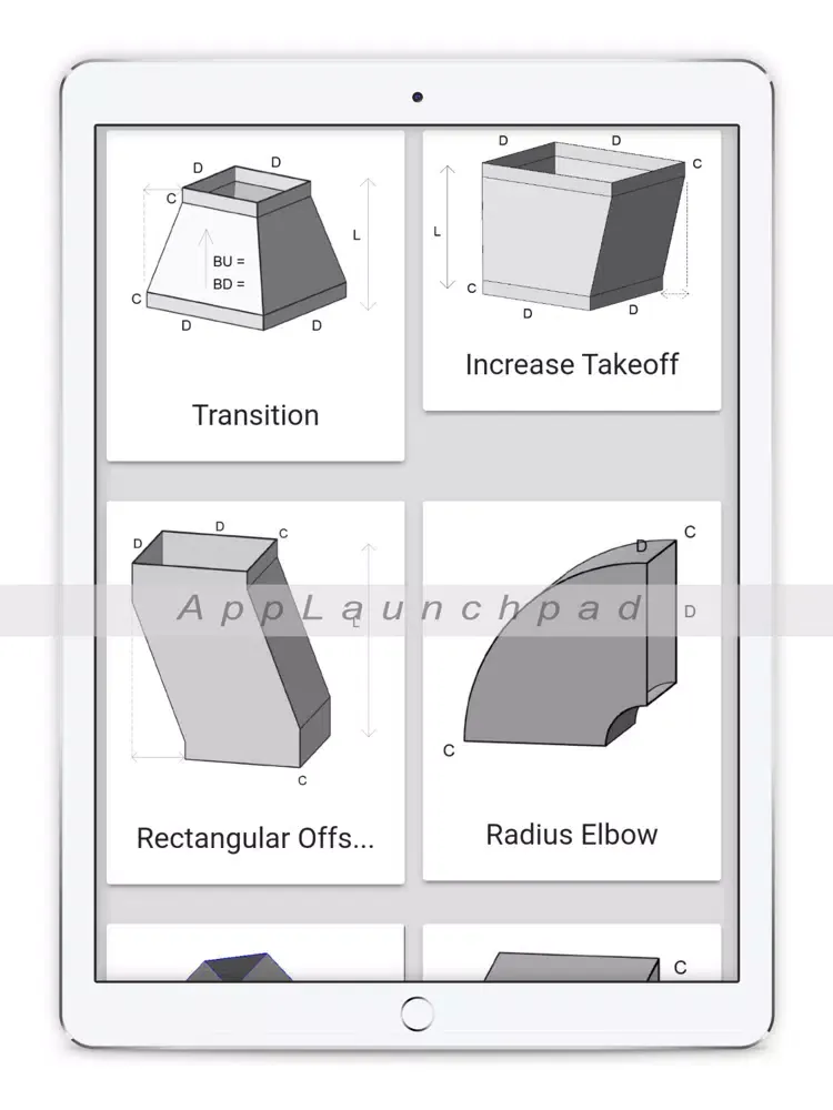 Скриншоты Square Duct Fittings iPad 