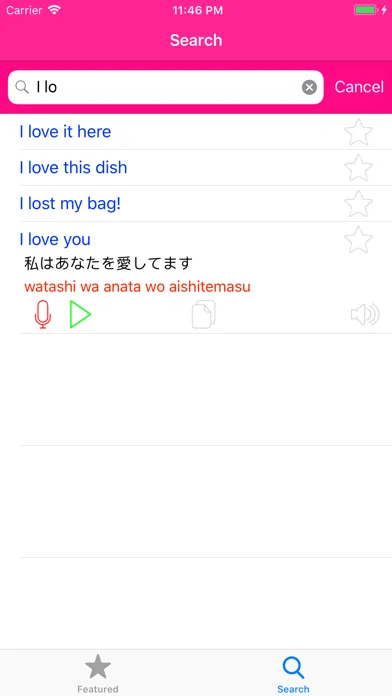 Ảnh chụp màn hình của Learn Japanese Phrases Offline