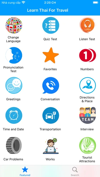Ảnh chụp màn hình của Learn Thai Phrases For Travel
