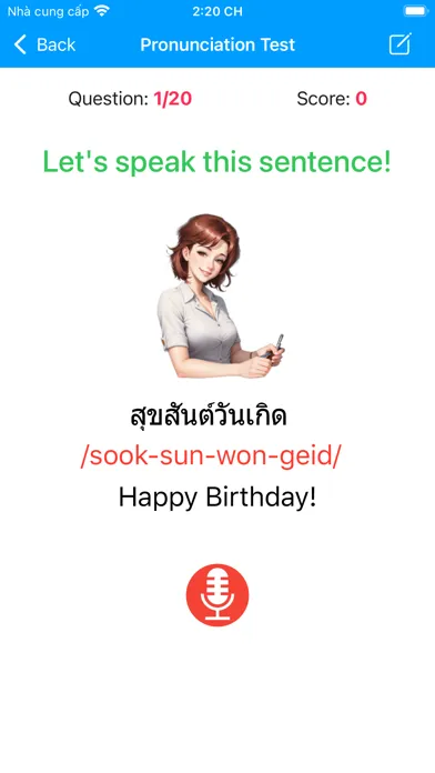 Ảnh chụp màn hình của Learn Thai Phrases For Travel