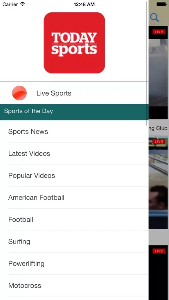 ภาพหน้าจอของ Today Sports