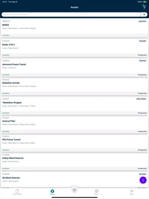 Capturas de tela do Asset Essentials iPad 