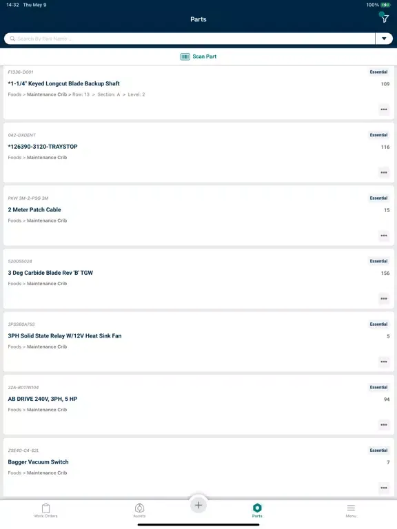 Capturas de tela do Asset Essentials iPad 