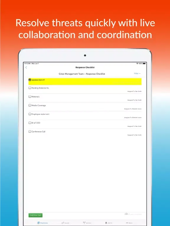 Dude Solutions Safety Center iPad  स्क्रीनशॉट