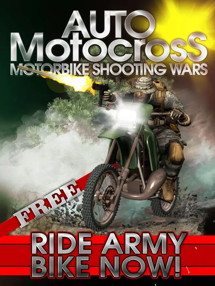 ภาพหน้าจอของ Auto Motocross Motorbike Shooting Wars – The Offroad Race Battle And Drifting Game for Kids FREE iPad 