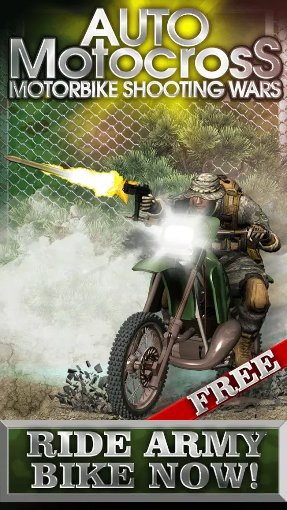 ภาพหน้าจอของ Auto Motocross Motorbike Shooting Wars – The Offroad Race Battle And Drifting Game for Kids FREE