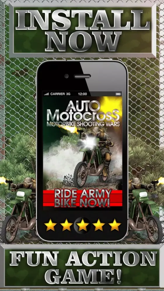 ภาพหน้าจอของ Auto Motocross Motorbike Shooting Wars – The Offroad Race Battle And Drifting Game for Kids FREE
