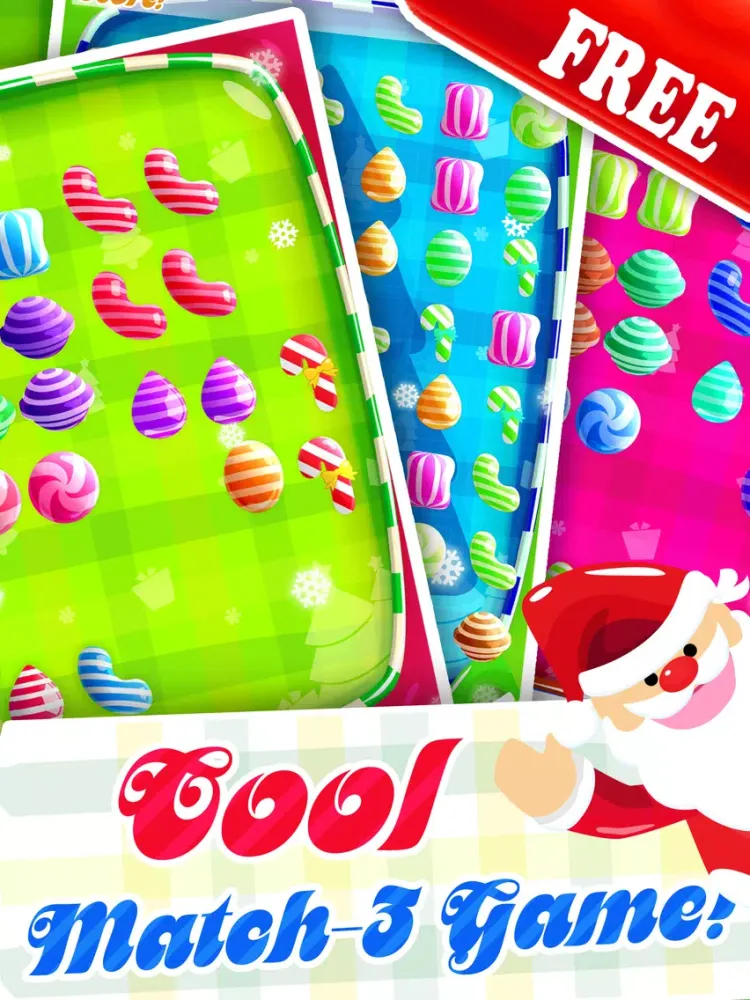 Candy Rush Christmas Games - Fun Xmas Candies Swapping Puzzle For Children HD FREE iPad  Screenshots