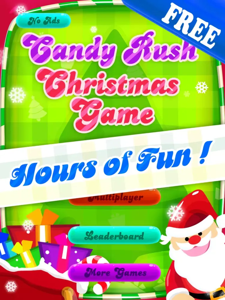 Candy Rush Christmas Games - Fun Xmas Candies Swapping Puzzle For Children HD FREE iPad  Screenshots