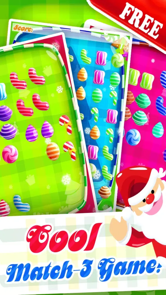 Candy Rush Christmas Games - Fun Xmas Candies Swapping Puzzle For Children HD FREE Screenshots